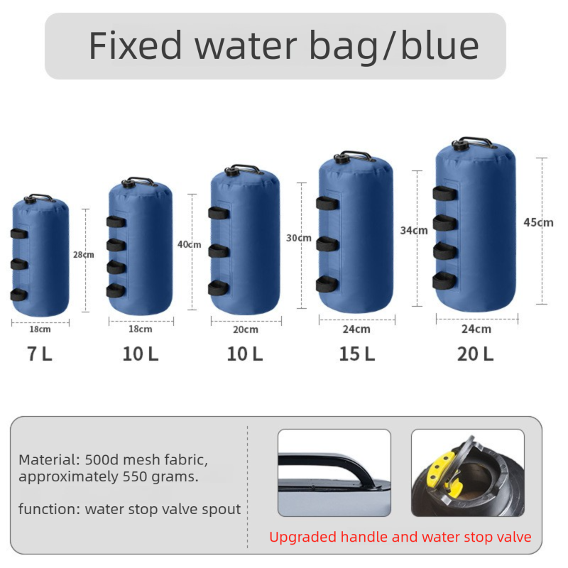 15L Gazebo Water Weight Bag Black- Portable Refillable Canopy Leg Anchor with view 6