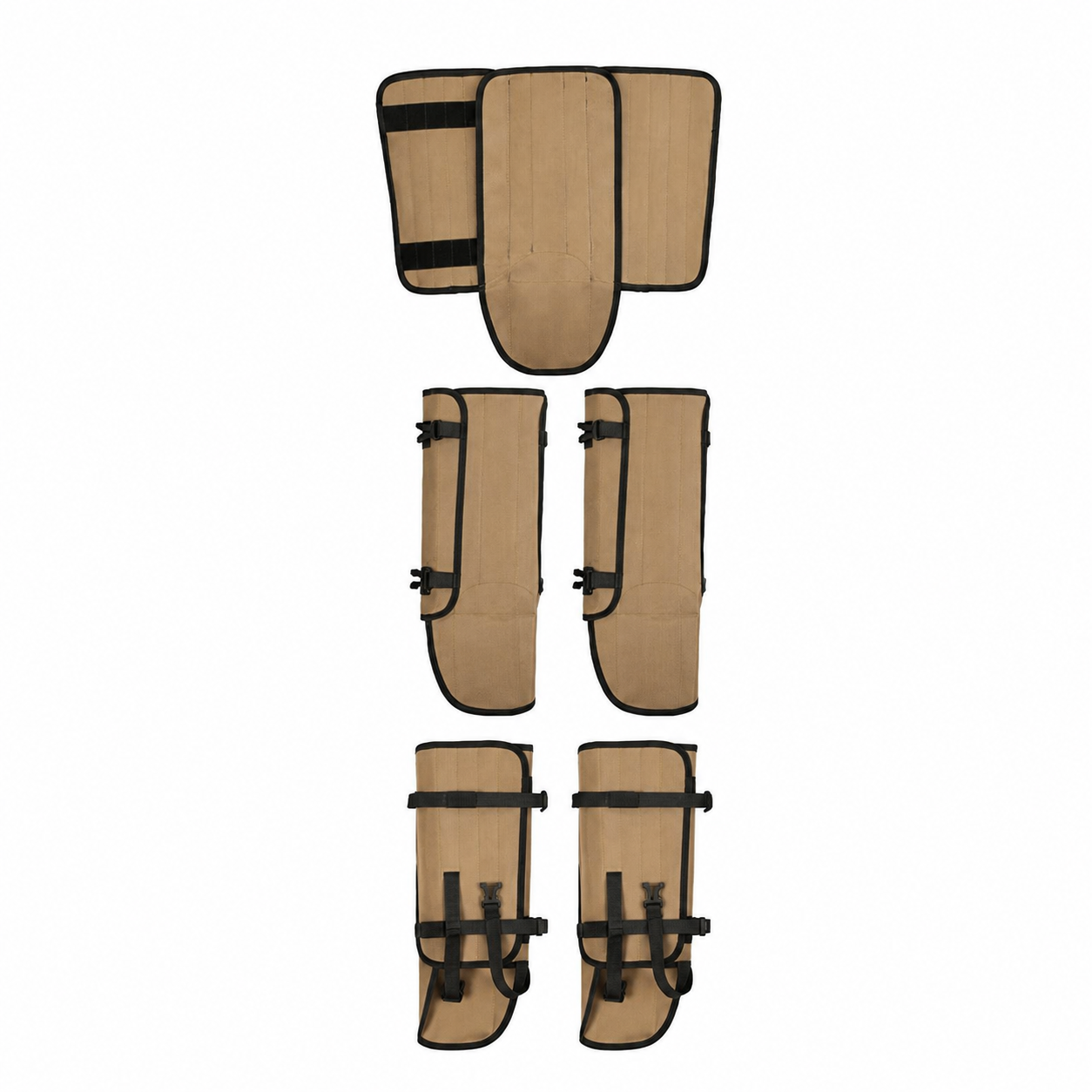 Waterproof Hiking Gaiters Khaki- 3 Layer Nylon Leg and Boot Covers with view 2