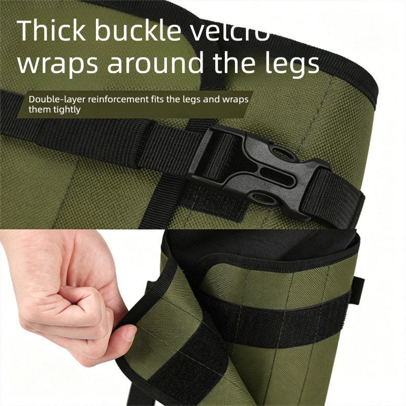 Waterproof Hiking Gaiters Khaki- 3 Layer Nylon Leg and Boot Covers with view 4