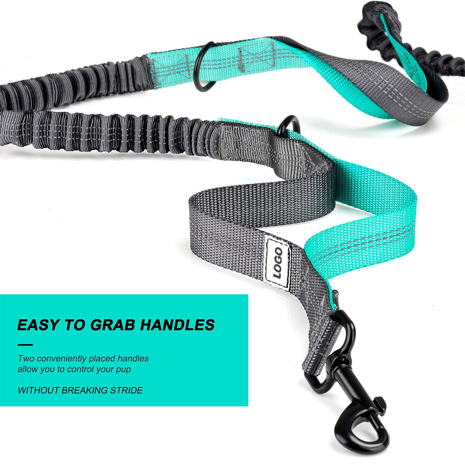 Hands Free Dog Leash Running Belt with Adjustable Bungee Lead(Mint green) view 6