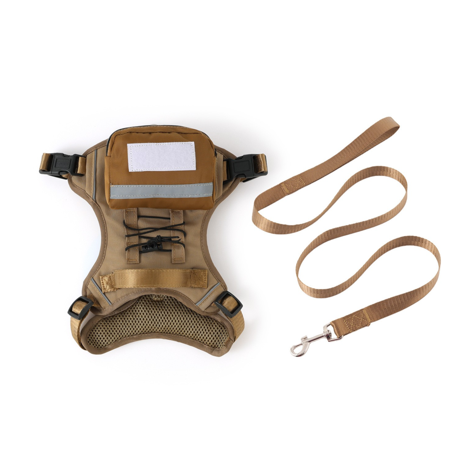 Dog Harness with Backpack and Leash Set - Size S Adjustable Breathable Mesh — image 1
