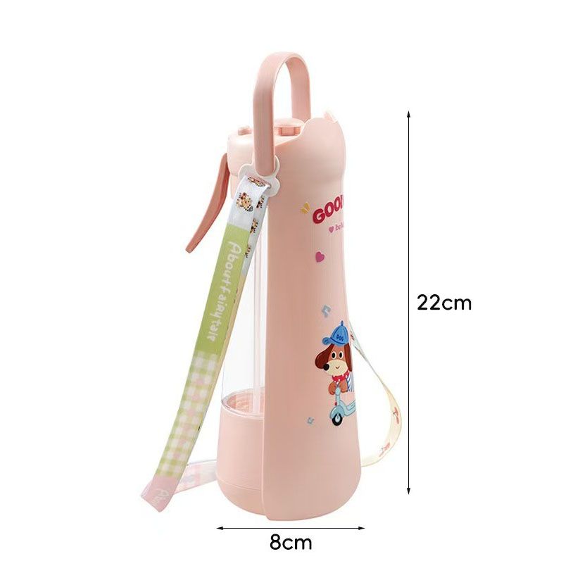 Portable Dog Water Bottle with Foldable Drinking Trough - Orange 3-in-1 Pet view 8