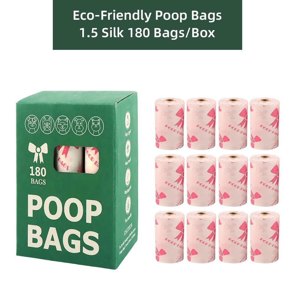 White Thickened Dog Poop Bags 180 Pack - 12 Rolls