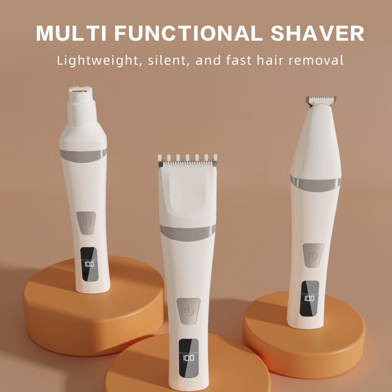 Rechargeable Pet Hair Clipper with LED Display Green - 32mm Wide Blade view 2