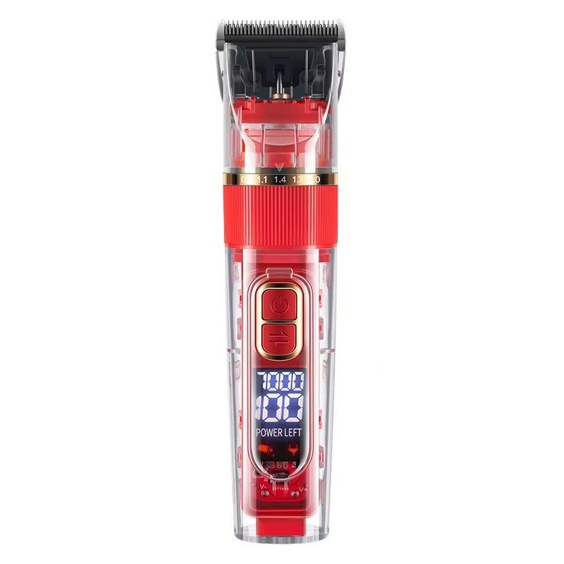 Rechargeable Pet Hair Clippers Red - 2000mAh Dog and Cat Grooming Trimmer with view 2