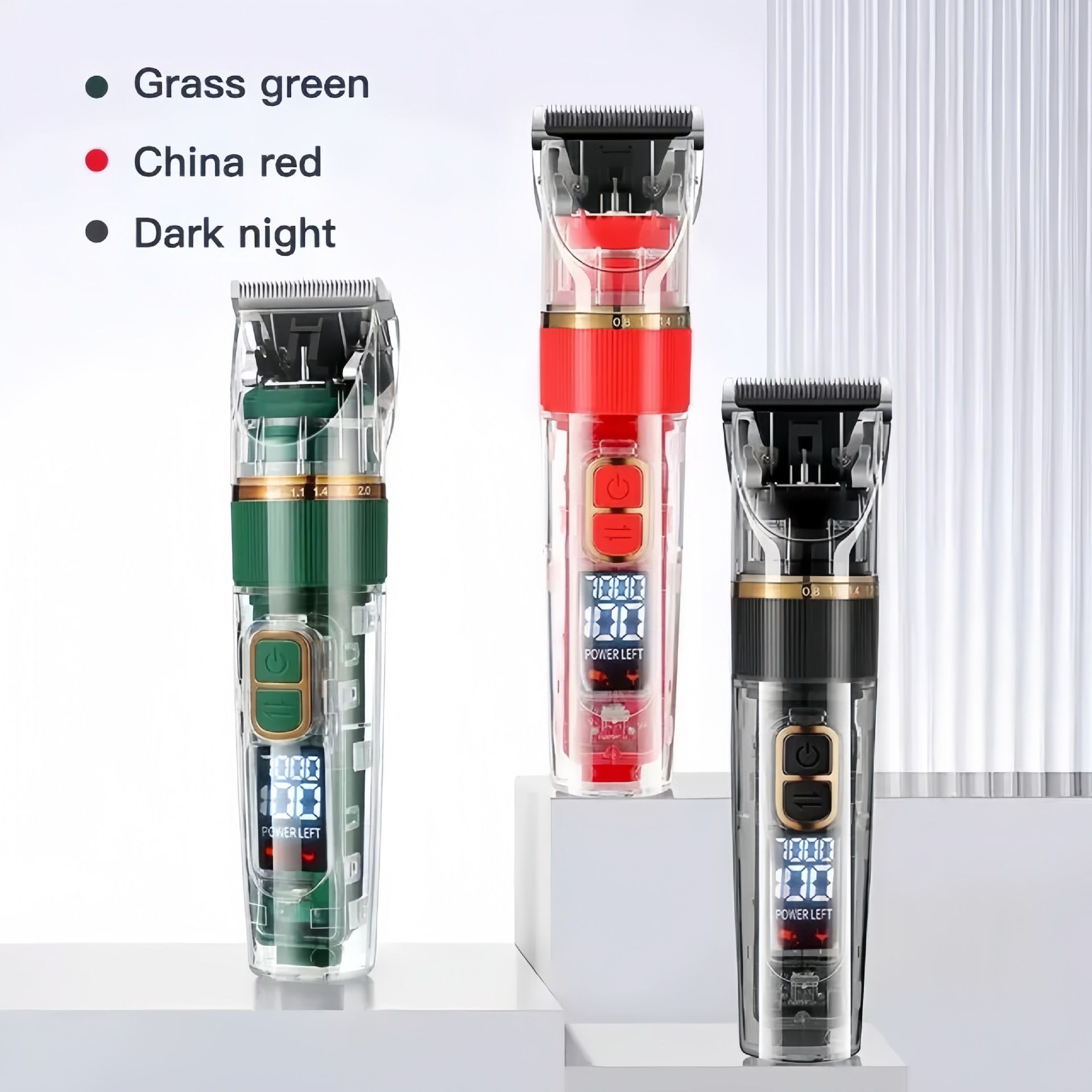 Rechargeable Pet Hair Clippers Red - 2000mAh Dog and Cat Grooming Trimmer with view 3
