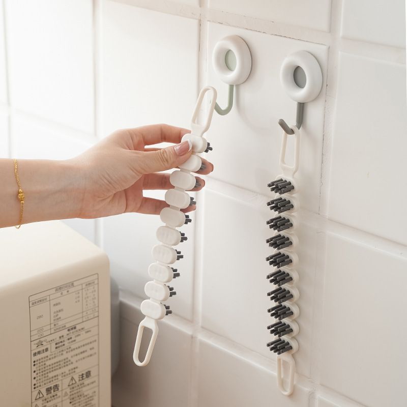 2-Pack Bendable Crevice Cleaning Brush Set - Flexible U-Shaped Faucet and Gap view 2