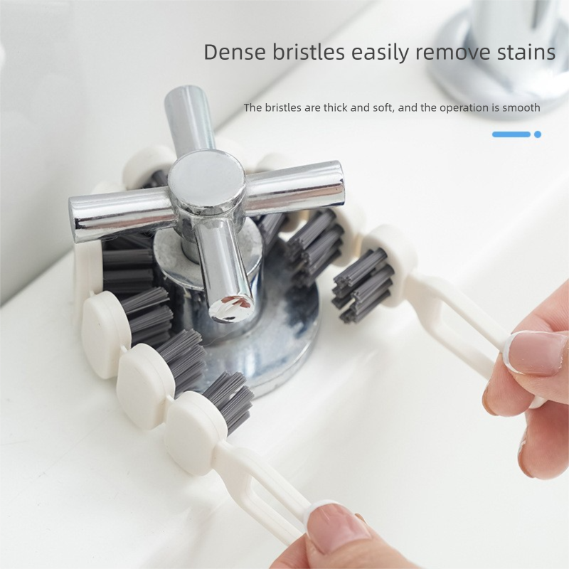 2-Pack Bendable Crevice Cleaning Brush Set - Flexible U-Shaped Faucet and Gap view 4