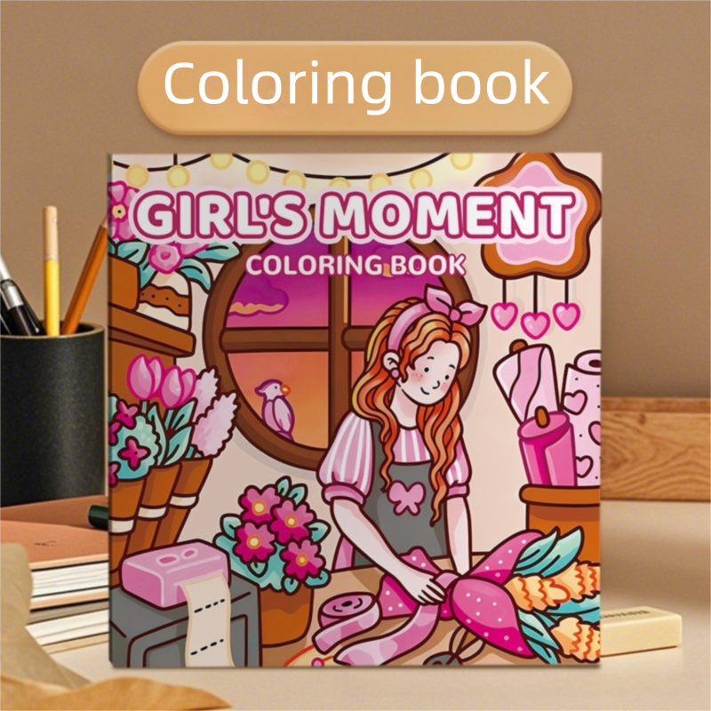 Relaxing Lifestyle Colouring Book - 20 x 20 cm Square Creative Colouring and view 2