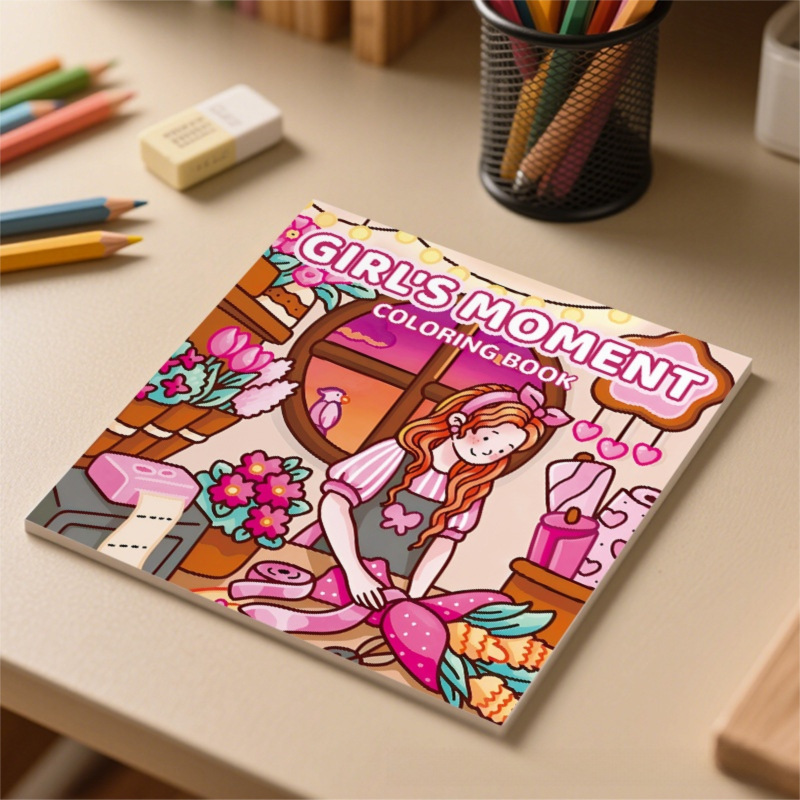 Relaxing Lifestyle Colouring Book - 20 x 20 cm Square Creative Colouring and view 6