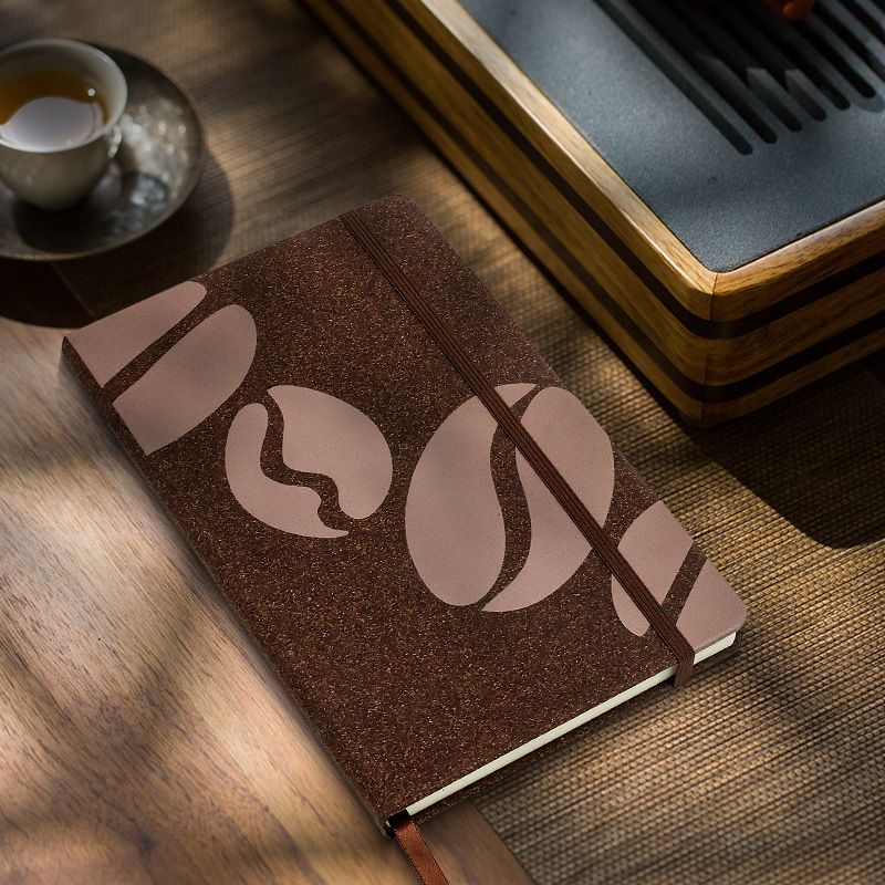 Coffee Pattern Hardcover Notebook - 90 Sheets view 3