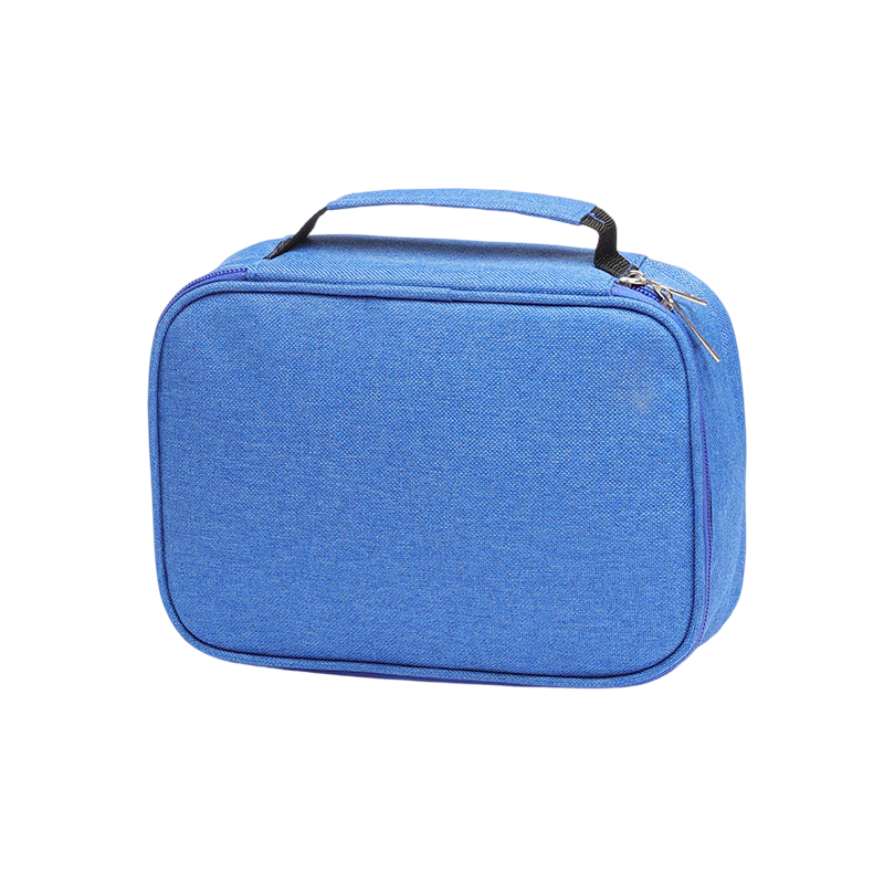 Large Capacity 72-Slot Pencil Case - Blue Multi-Layer Zipper Stationery