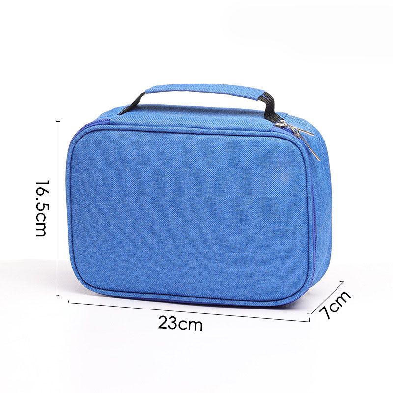 Large Capacity 72-Slot Pencil Case - Blue Multi-Layer Zipper Stationery view 8