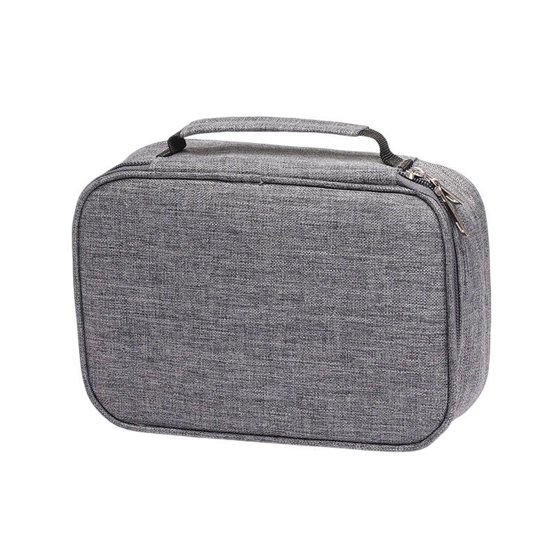 Large Capacity 72-Slot Pencil Case - Grey Multi-Layer Zipper Stationery