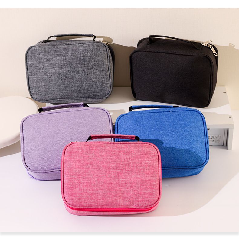 Large Capacity 72-Slot Pencil Case - Grey Multi-Layer Zipper Stationery view 5