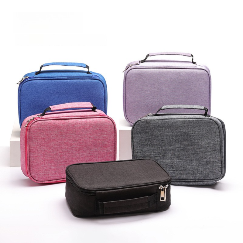 Large Capacity 72-Slot Pencil Case - Grey Multi-Layer Zipper Stationery view 6