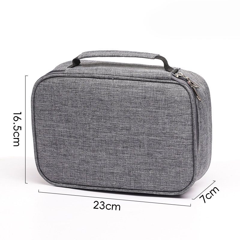Large Capacity 72-Slot Pencil Case - Grey Multi-Layer Zipper Stationery view 8