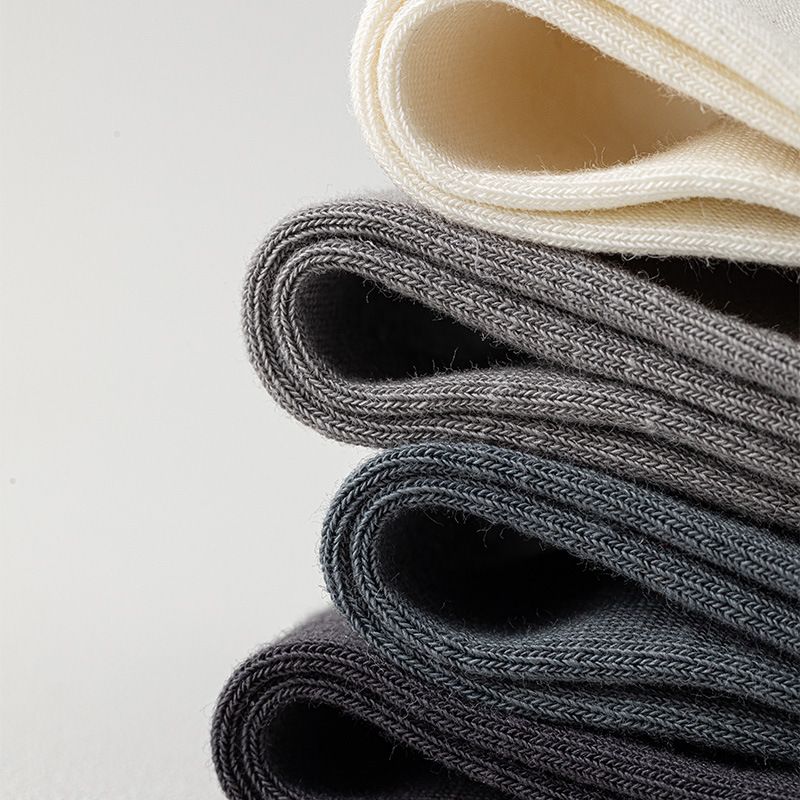 5 Pairs Hazy Blue Cotton Blend Ankle Socks - Solid Colour Breathable Short view 4