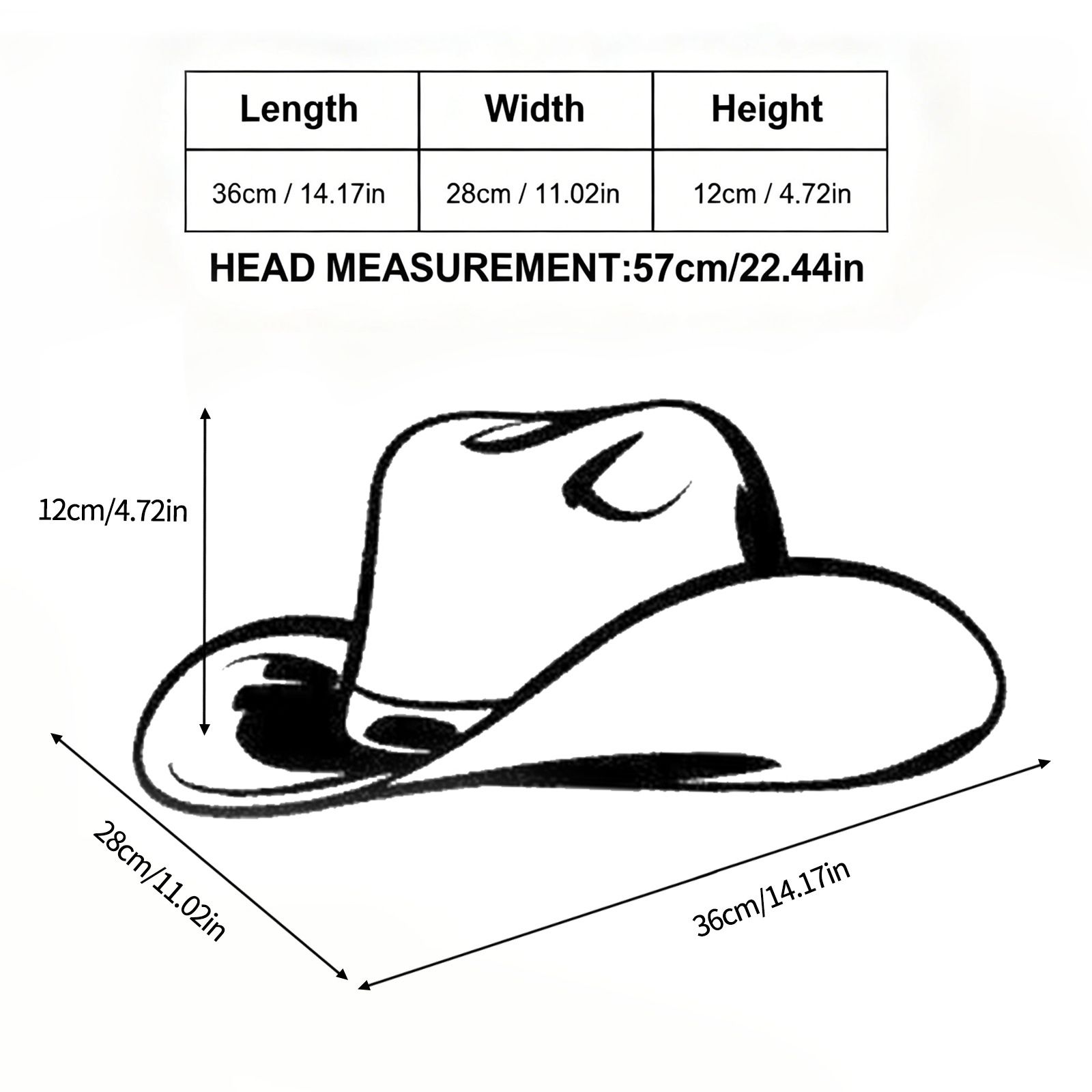 Western Cowboy Hat with Rhinestone Tassel Fringe - Black Felt-Style Party Hat view 5
