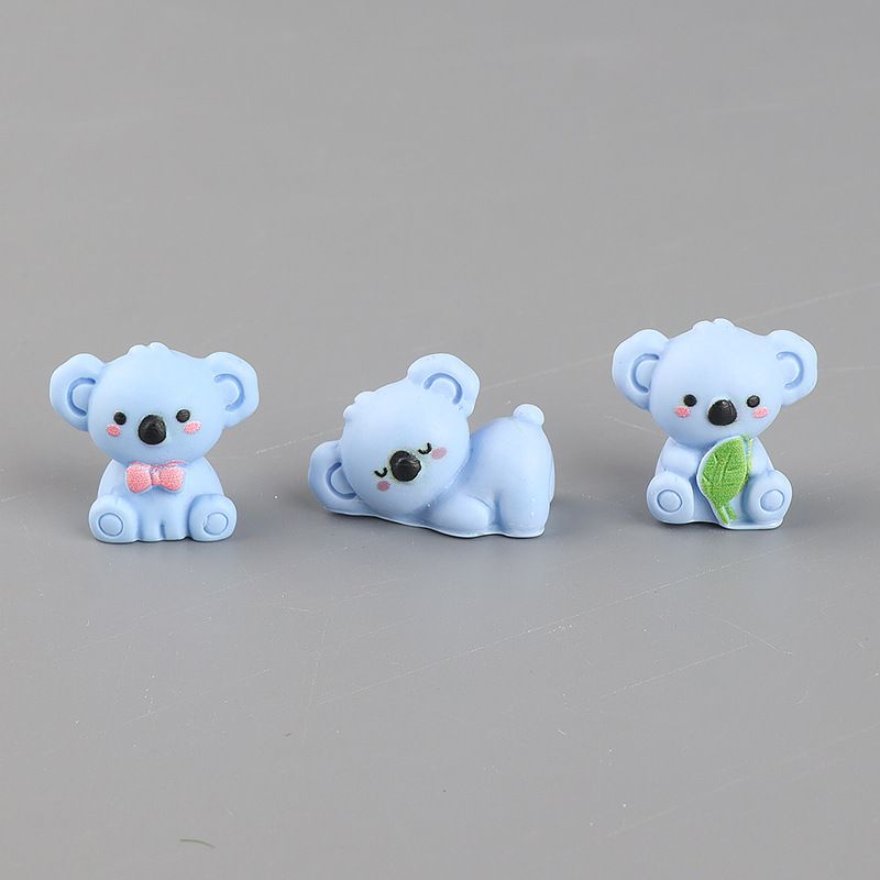 6-Pack Mini Koala Figurines - Cute 3D Resin Animal Ornaments view 2