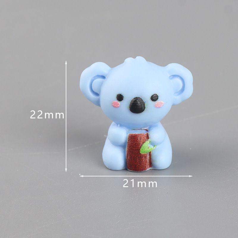 6-Pack Mini Koala Figurines - Cute 3D Resin Animal Ornaments view 3