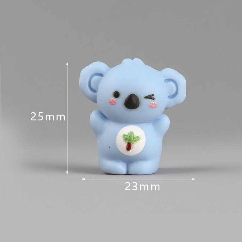 6-Pack Mini Koala Figurines - Cute 3D Resin Animal Ornaments view 6