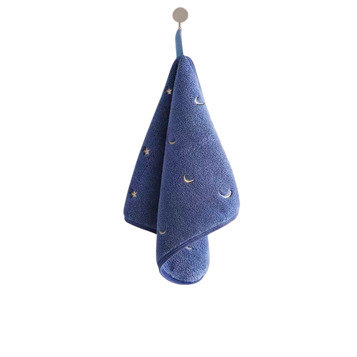 5-Pack Hanging Hand Towels (Blue)- 30 x 30 cm Soft Absorbent Quick-Dry Square