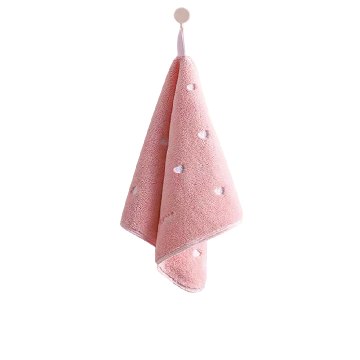 5-Pack Hanging Hand Towels (Pink)- 30 x 30 cm Soft Absorbent Quick-Dry Square