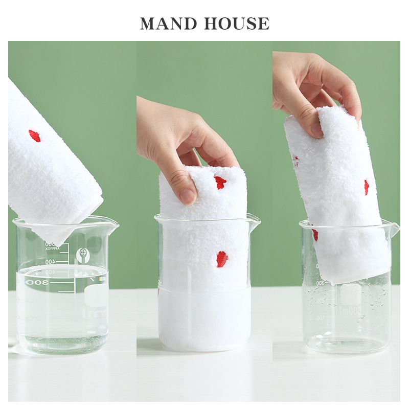 5-Pack Hanging Hand Towels (Pink)- 30 x 30 cm Soft Absorbent Quick-Dry Square view 5