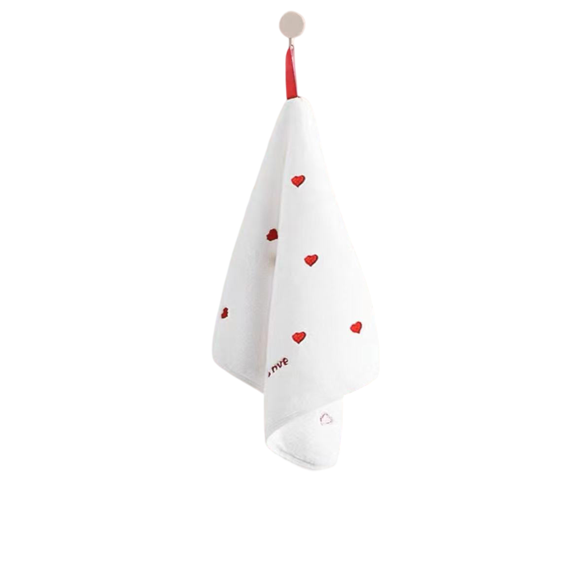5-Pack Hanging Hand Towels (White)- 30 x 30 cm Soft Absorbent Quick-Dry Square