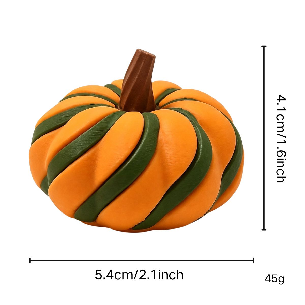 3D Printed Spiral Pumpkin Decoration - Pink and White Twisted Rib Design view 7