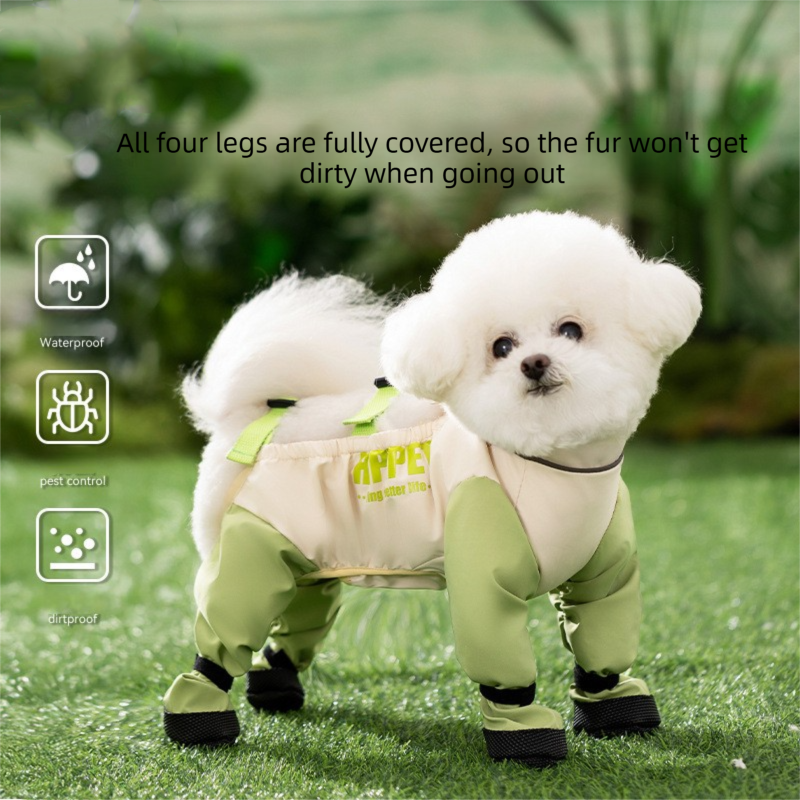 Size XL Four Leg Waterproof Pet Jumpsuit with Adjustable Straps view 4