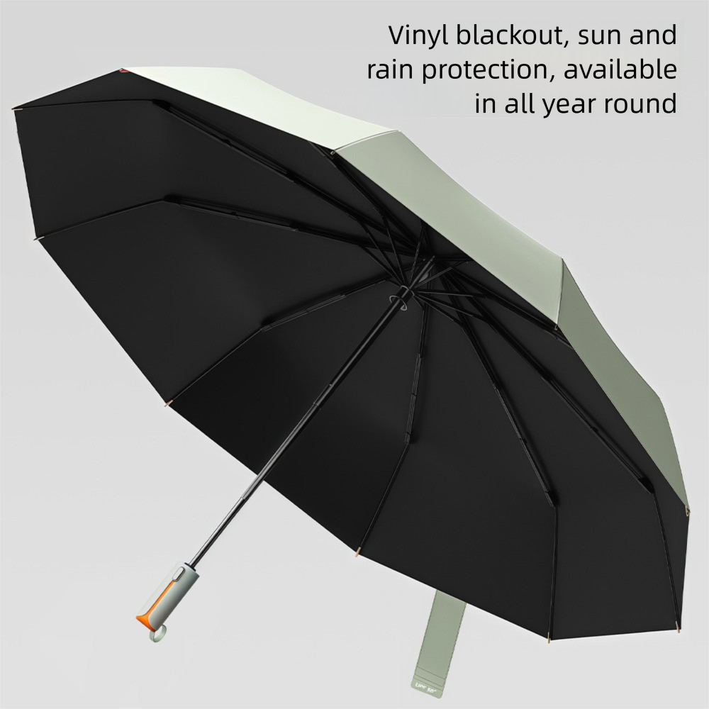 Automatic Folding Umbrella (Gray-green)- 105 cm Large Canopy view 4