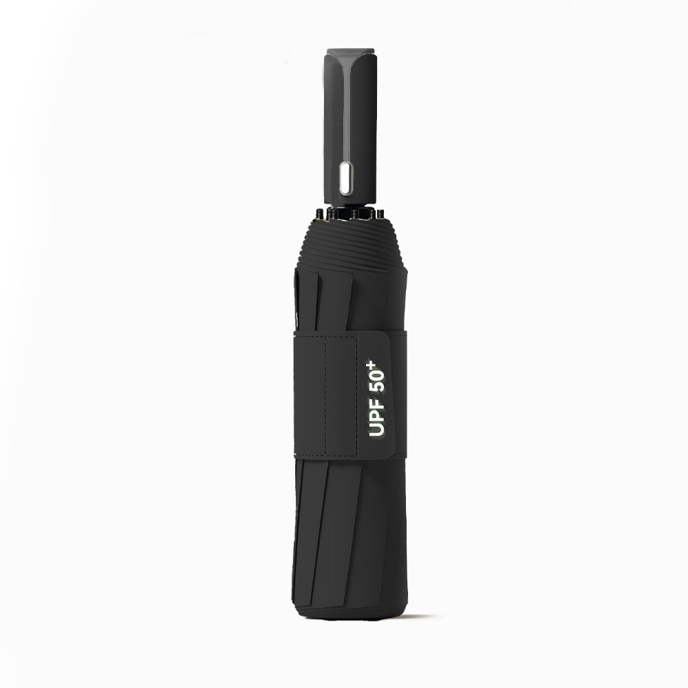 Automatic Folding Umbrella (Black)- 105 cm Large Canopy