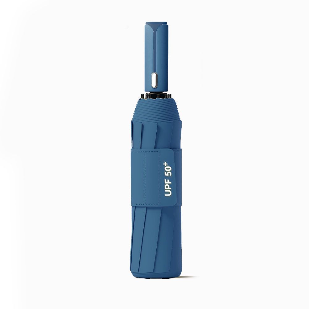 Automatic Folding Umbrella (Navy Blue)- 105 cm Large Canopy