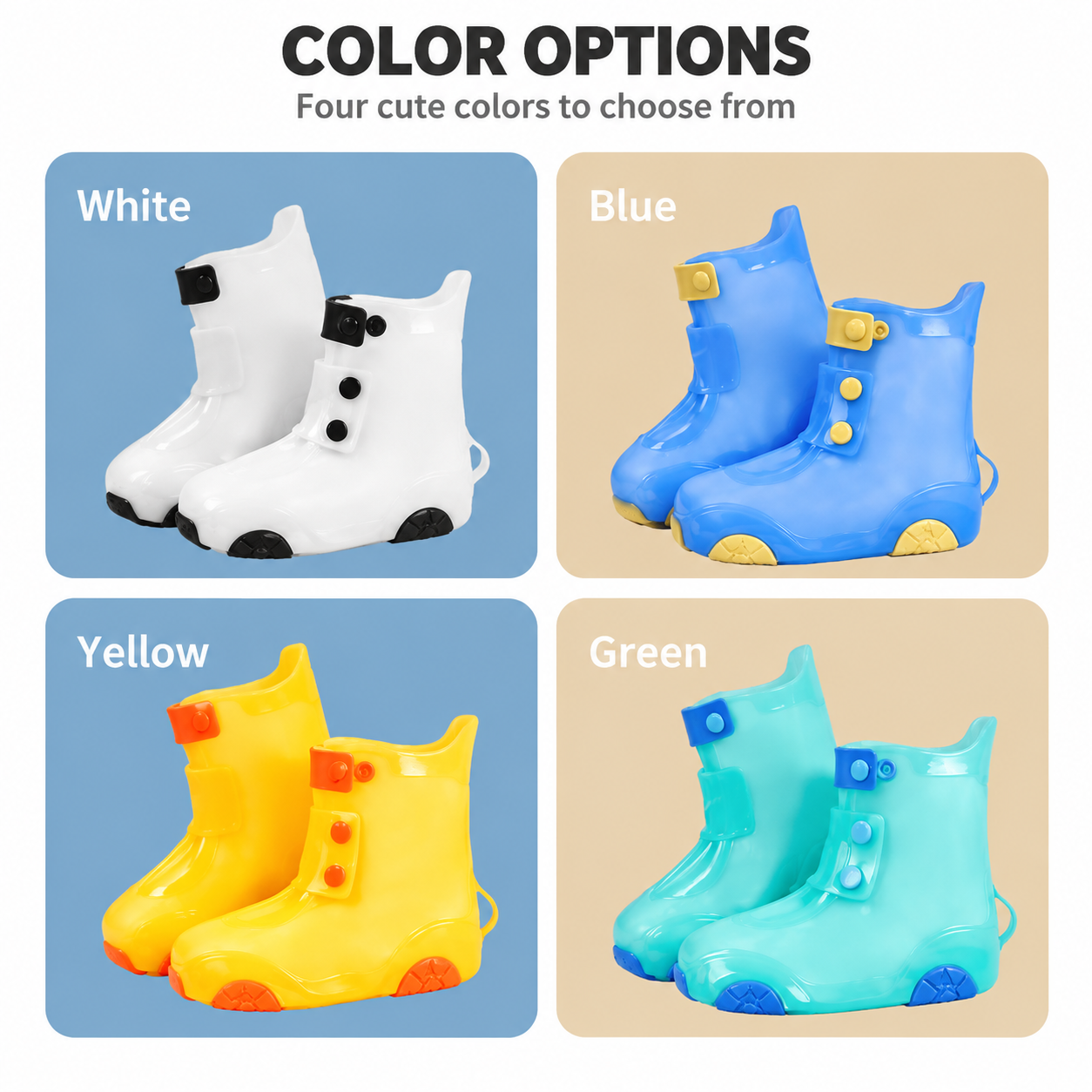 Blue Waterproof Pull-On Rain Overshoes (3XL)- Wide Entry Shoe Protectors with view 5