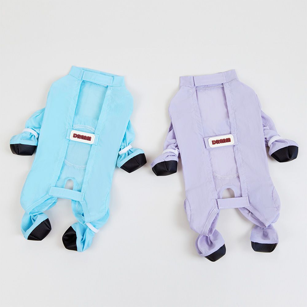 Purple Size XL Four-Leg Dog Rain Suit with Paw Covers - Waterproof Pet view 5