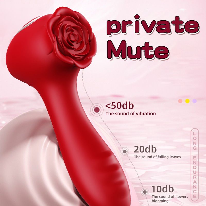 Rose Dual Stimulation Vibrator - 10 Vibration Modes view 5