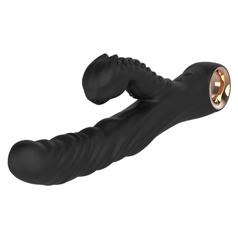 Dual Stimulation Vibrator - Textured Personal Massager with Flexible Dual-Arm — image 1