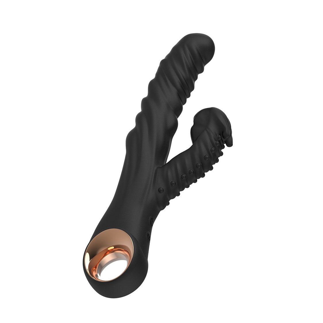 Dual Stimulation Vibrator - Textured Personal Massager with Flexible Dual-Arm view 2