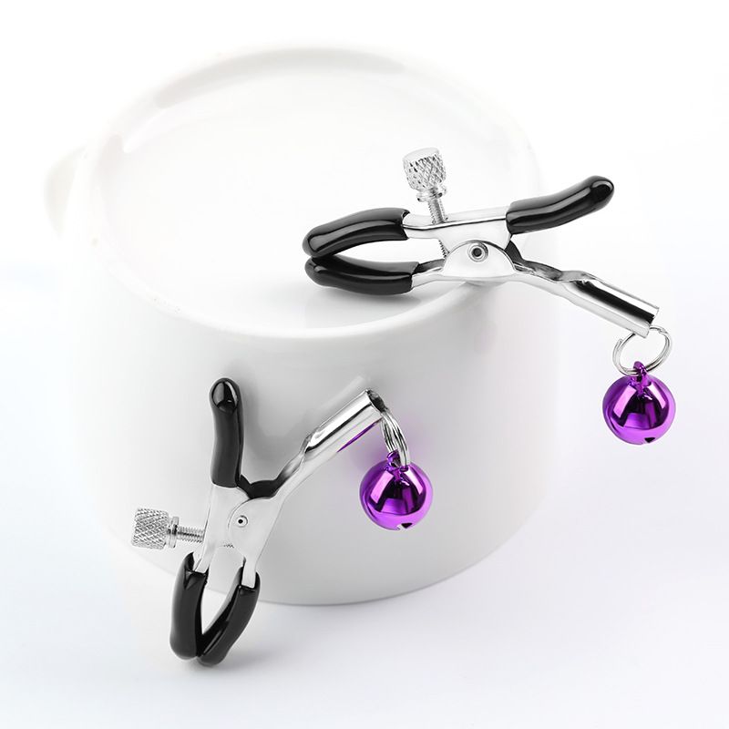 1 Pairs Adjustable Bell Nipple Clamps - Metal Sensory Clamps with Screw view 2