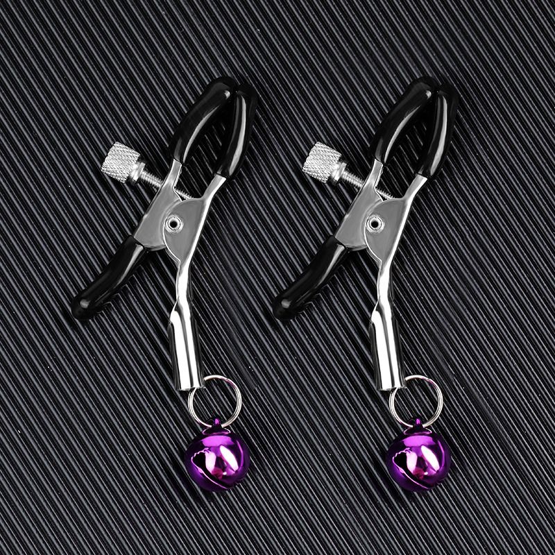 1 Pairs Adjustable Bell Nipple Clamps - Metal Sensory Clamps with Screw view 3