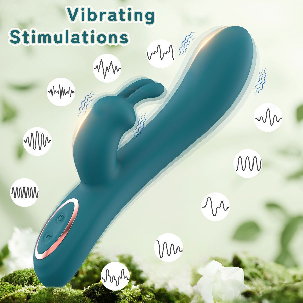 Purple Dual Stimulation Rabbit Vibrator - Soft Flexible Personal Massager with view 4