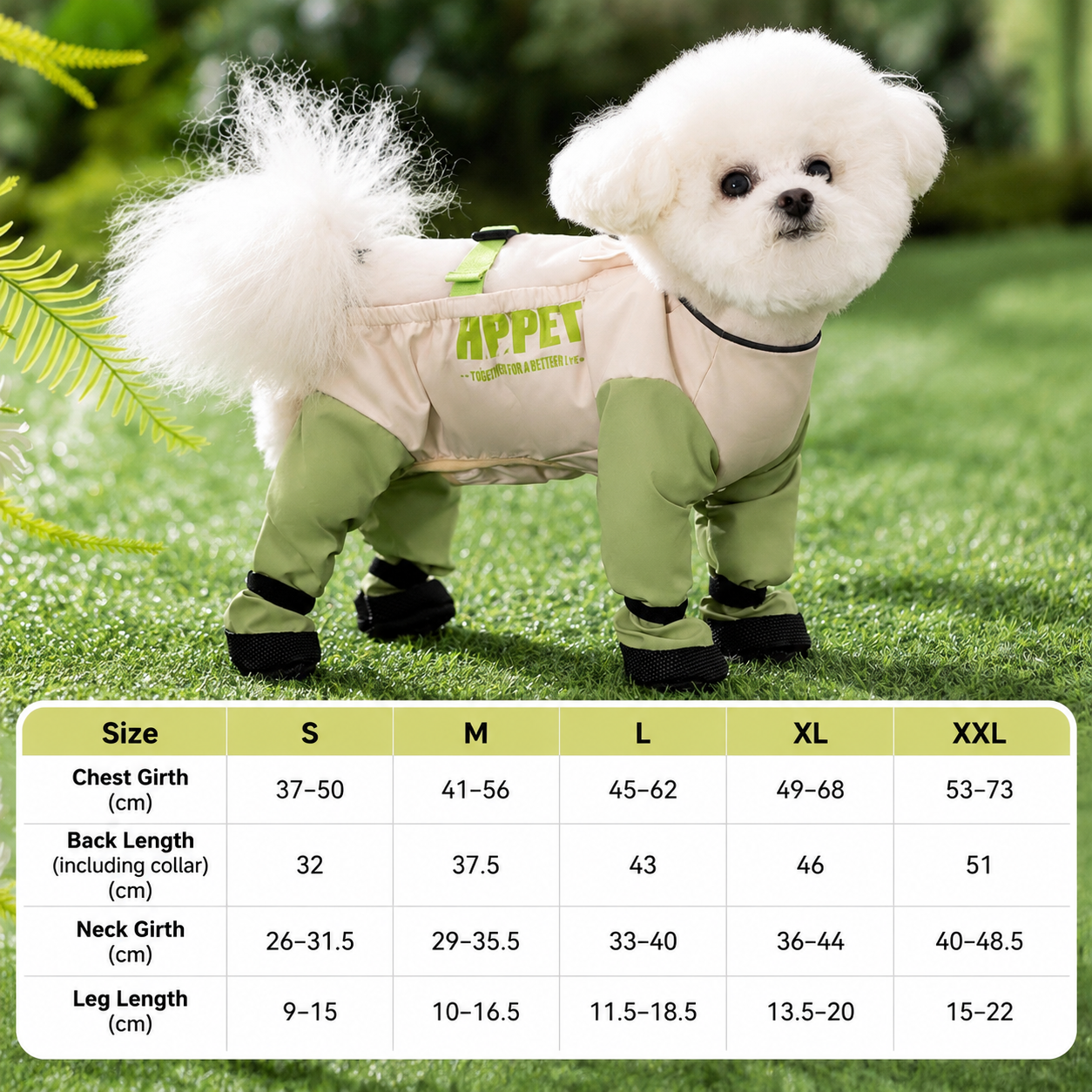Size XXL Dog Raincoat and Leash Set - Four-Leg Waterproof Dog Suit with Paw Covers view 6