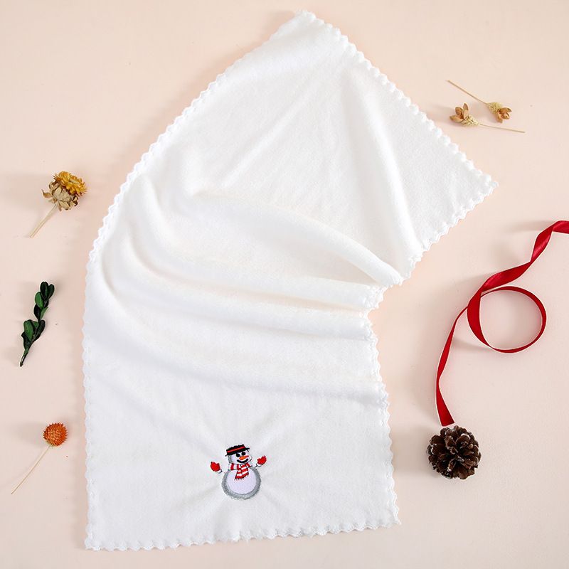 White 3 Pack Christmas Hand Towels - 35 x 75 cm White Set