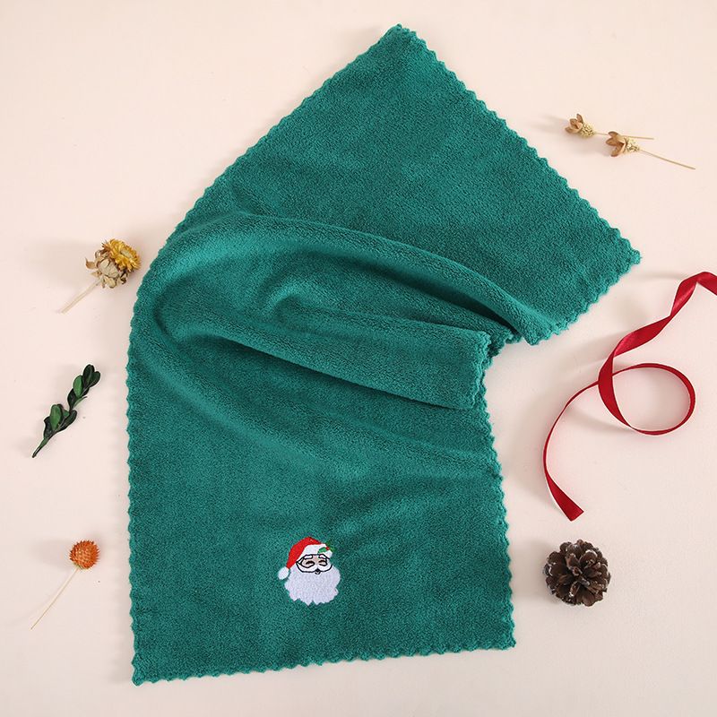 Green 3 Pack Christmas Hand Towels - 35 x 75 cm Green Set