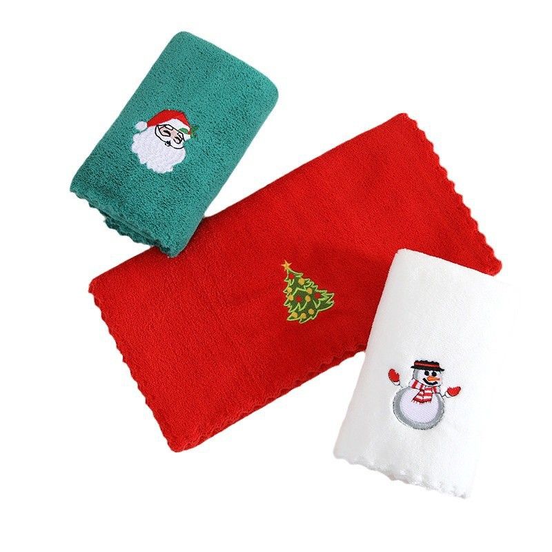 3 Pack Christmas Hand Towels - 35 x 75 cm Three Colour Set