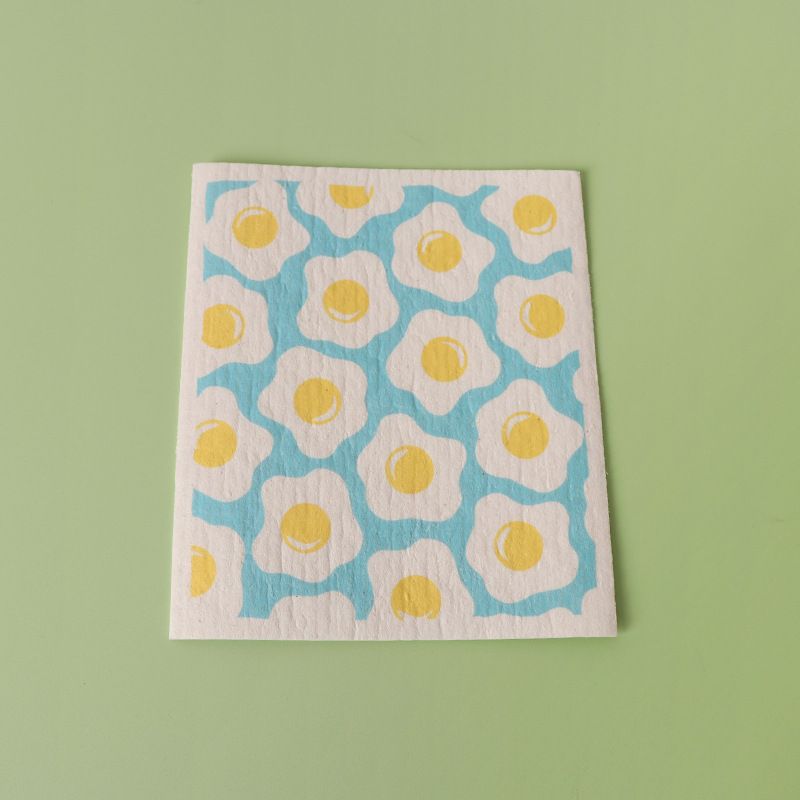 8 Pack Floral Kitchen Cleaning Cloths (Frangipani Pattern)- 17 x 20 cm