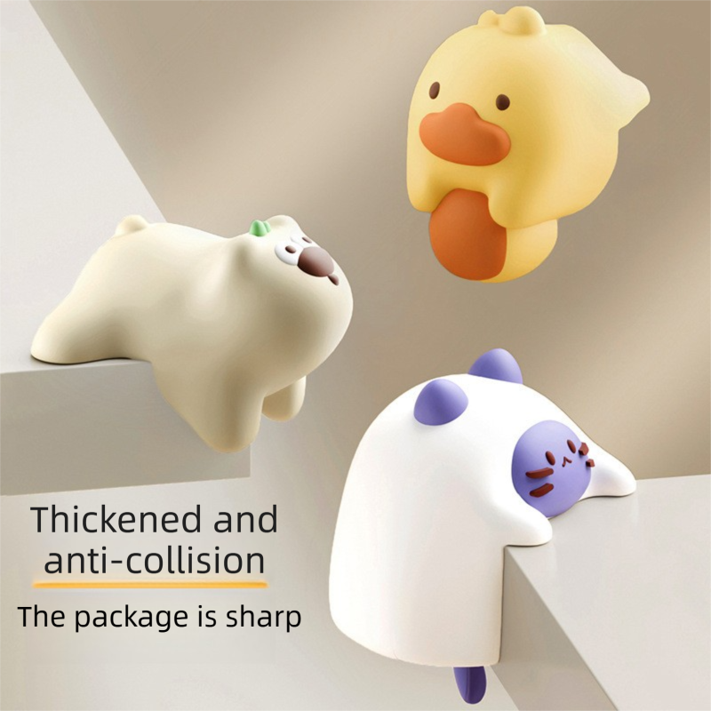 Yellow Duck 4 Pack Cartoon Silicone Corner Protectors - Soft Right Angle view 5