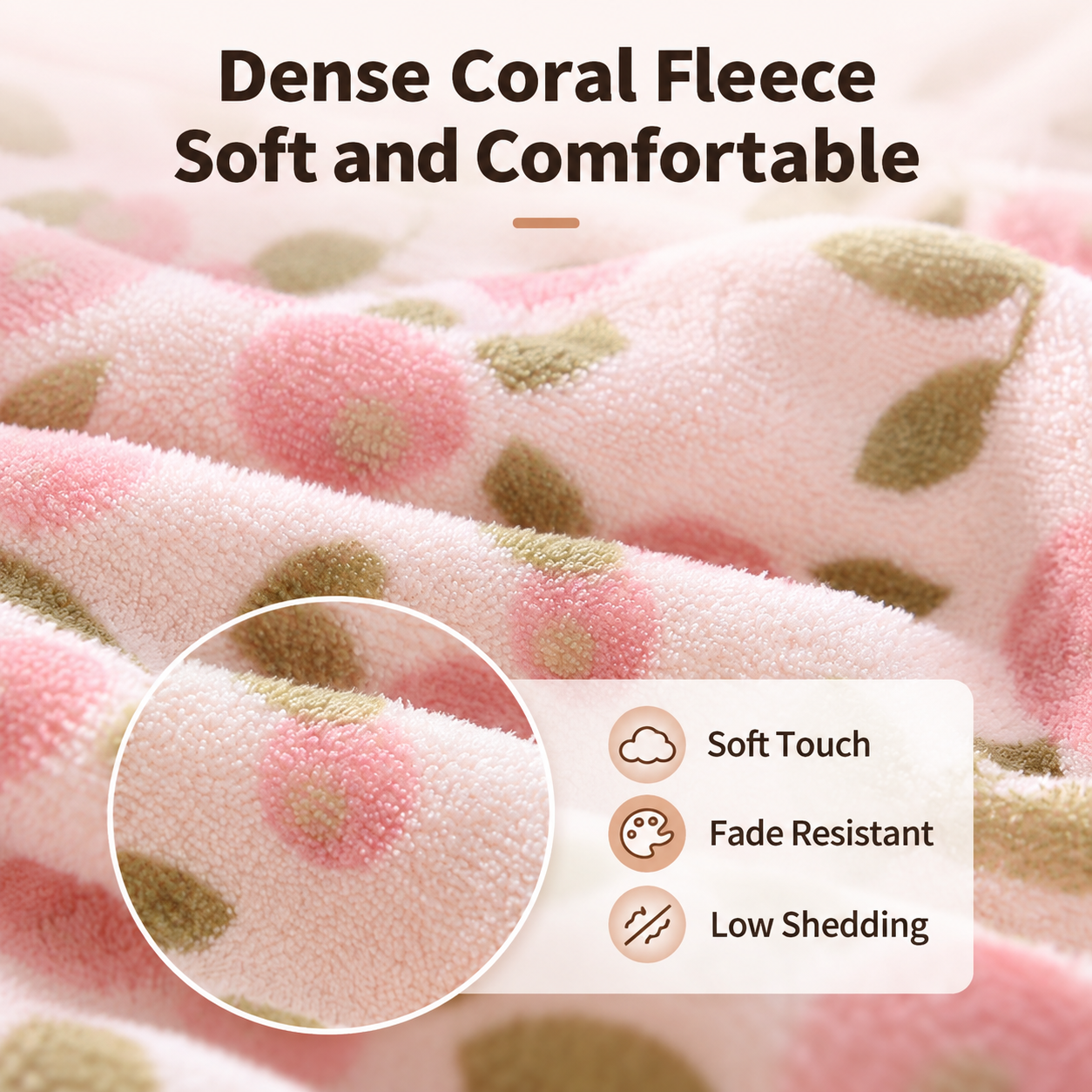 10 Pack Floral Coral Fleece Cleaning Cloth (Pink Floral Print)- 30x30cm Super view 4